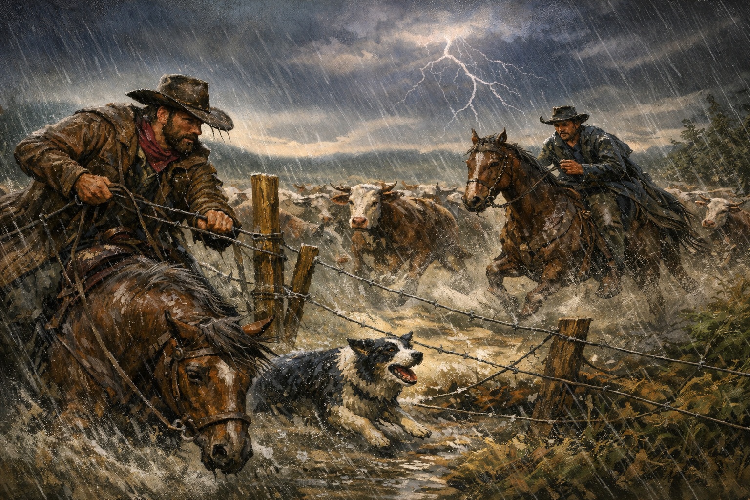 Jake and Colt save the herd in a storm