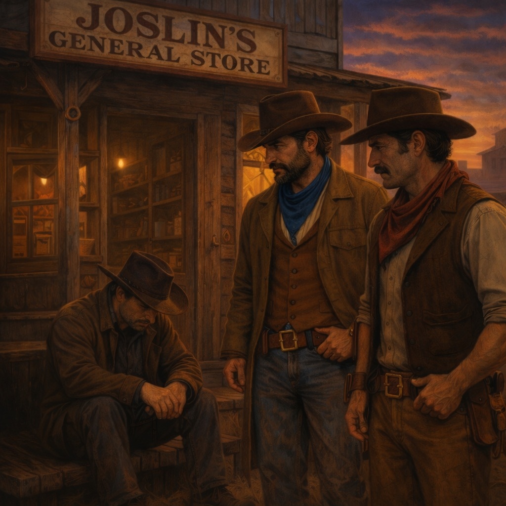 Eli Turner on Joslin’s porch at sunset