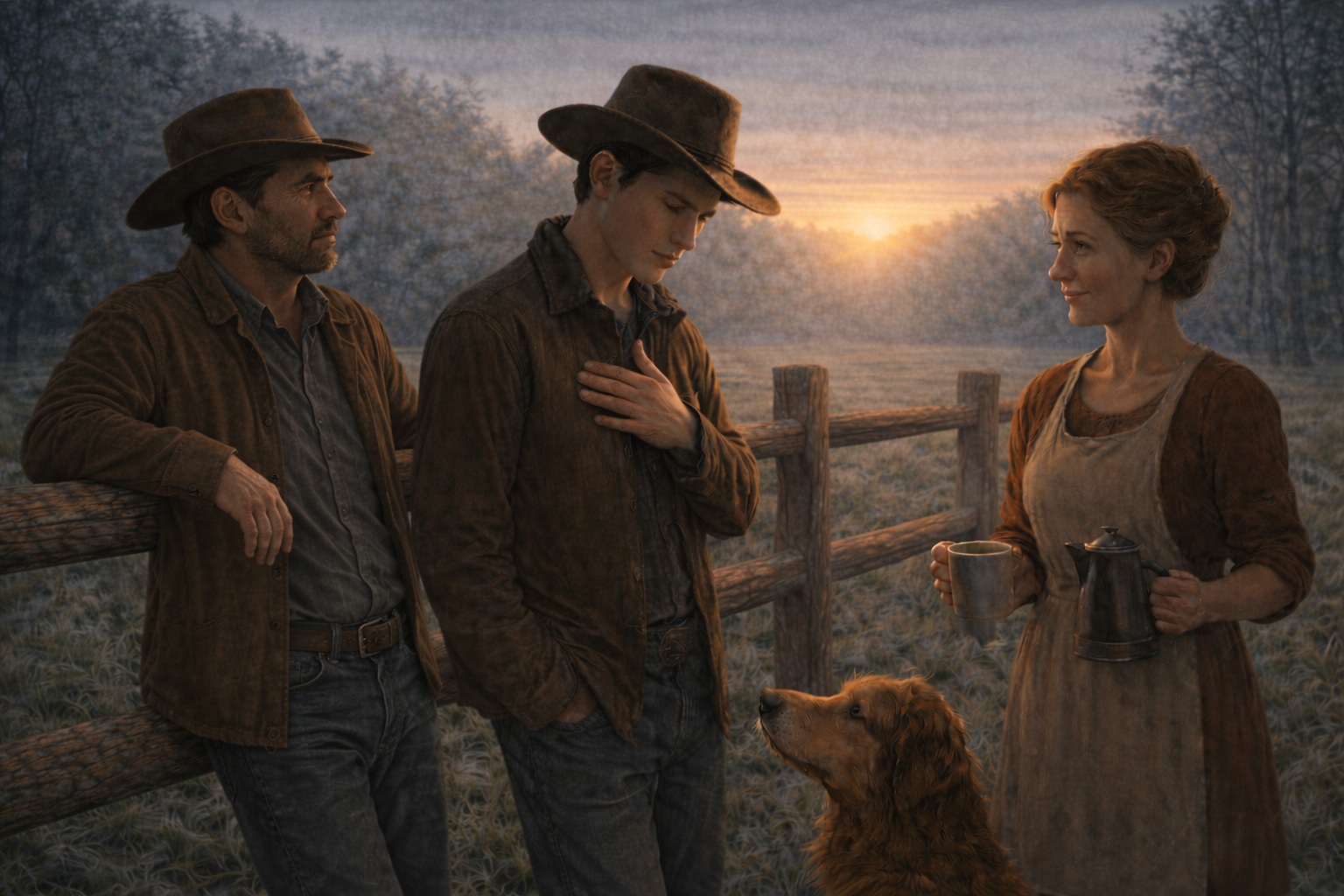 Eli Turner praying at sunrise